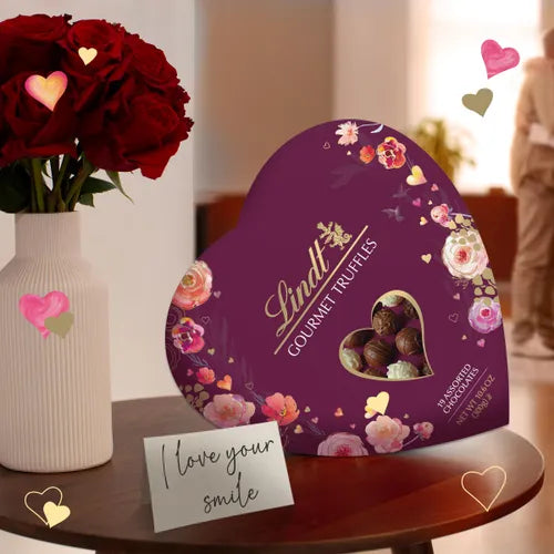 Lindt Valentine's Passion Heart Assorted Gourmet Chocolate Candy Truffles, 10.6 oz.