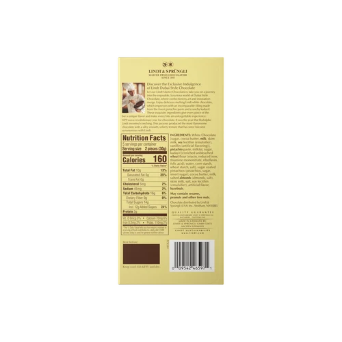 Lindt Dubai Style White Chocolate Bar 5.3 oz