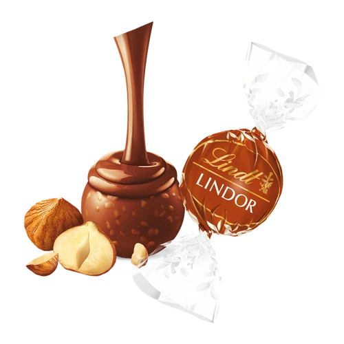 Hazelnut Milk Chocolate LINDOR Truffles 800-pc Case (353 oz)