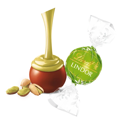Pistachio Milk Chocolate LINDOR Truffles 800-pc Case (353 oz)