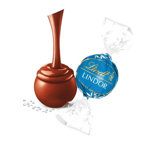 Sea Salt Milk Chocolate LINDOR Truffles 800-pc Case (353 oz)
