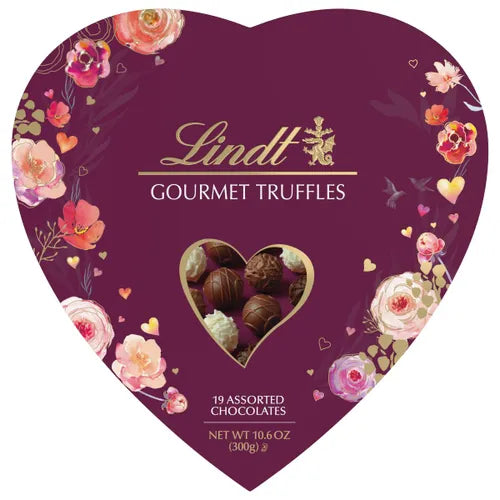 Lindt Valentine's Passion Heart Assorted Gourmet Chocolate Candy Truffles, 10.6 oz.
