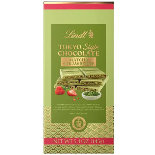 Lindt Tokyo Style Matcha Strawberry White Chocolate Bar (5.1 oz)